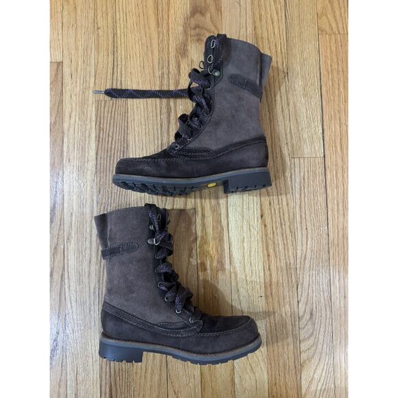 Patagonia Espresso Tin Shed Buckle Boots Size 6 - Picture 2 of 5